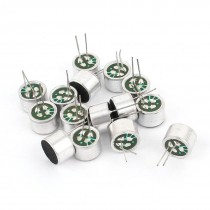 15 Pcs 2Pins Cylindrical Electret Condenser Microphone Pick-up 9x7mm Replacement