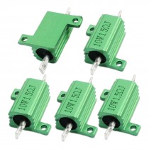 5Pcs 1.5 Ohm 5% 10W Aluminium Shell Heatsink Wirewound Load Resistors