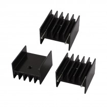 PCB Board Parts Black Aluminum Heat Sink Heatsink 23x16x25mm 3Pcs + Needle