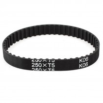 T5x250 50 Teeth 10mm Width Rubber Drying Machine Timing Belt Black