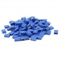 100 Pcs 2.54mm Pitch Circuit Board Shunts Short Jumper Cap Blue