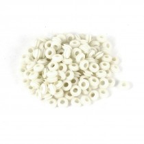 200pcs 5mm x 10mm White Rubber Wiring Grommets Ring Cable Protector