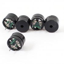 5 Pieces DC 1.5V 30mA Electronic Continuous Sound Buzzer Black 12x8.5mm