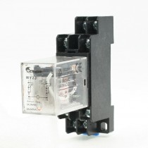 MY2J AC 110V Coil General Purpose Relay DPDT 8 Pin 5A 240VAC/28VDC w Socket Base