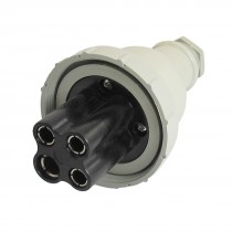 AC 250V 20A 3P+E Single Hole Plastic Waterproof Marine Plug T-2MA