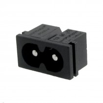 10 Pcs AC 250V 2.5A 3P C8 Plug Panel Mount Power Inlet Socket