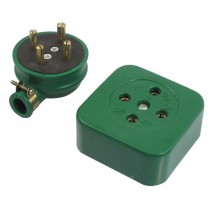 Industrial AC 440V 16A Three Phase Four Wire Socket w 4 Round Pin Plug