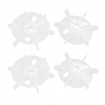 4 Pcs 19mm 6 Vanes Plastic Motor Fan Blade Wheel Impeller