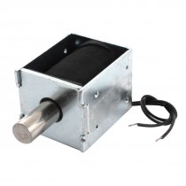 AC 220V 1.11A 10mm Stroke 1200g Force Push Pull Action Solenoid Electromagnet