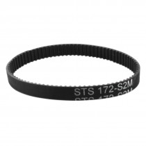 S2M-172 86 Teeth 6mm Width Black Rubber Cogged Industrial Timing Belt