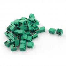 50Pcs 300V 15A 2 Way PCB Board Screw Terminal Block Connector 5mm Pitch