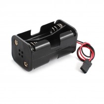 RC Model Black Plastic Battery Storage Case Holder 16cm for 4 x 1.5V AA