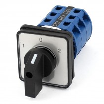 AC660V 20A 1-0-2 3 Position 12 Terminal Universal Rotary Cam Combination Switch