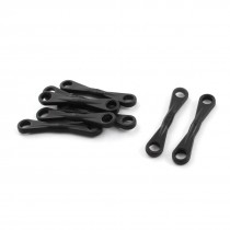 8Pcs Black Plastic Two Ended Linkage Buckles Joints 5x29x36mm for RC Helicopter