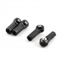 4Pcs RC Plane Spare Parts Push Rod End Bearing Link 2x5.5x22mm Black