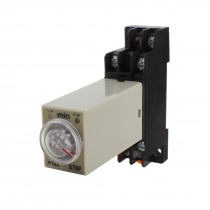 AC220V 0-10min Knob Control DPDT 8-Pin Time Relay w Plug in Socket