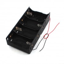 Spring Load Black 4 x C Size Battery Dry Cell Holder Box Storage Case
