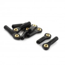 8Pcs 3X32X3mm Rod End Metal Ball Head Buckle Joints Black for RC Climbing Car