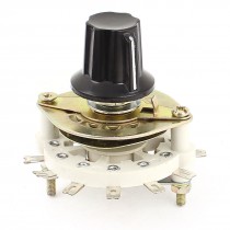 Black Plastic Cap Rotary Switch Band Channel Selector 1 Pole 6 Throw Replacement