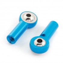 2Pcs Blue Metal Rod End Spherical Brass Ball Joint M4 3x6x26mm for RC Car