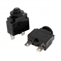 AC 125/250V 10A Plastic 2 Pins Circuit Breaker Overload Protector Black 2pcs