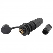 AC125V 4A 7 Pin Connecting Aviation Plug Waterproof Cable Gland Joint + Cover