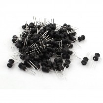 100Pcs 1mH 350mA 6x8mm 10% Tolerance Shielded Radial Lead Inductor Black