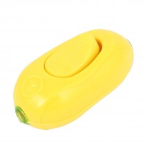 Bedroom ON/OFF Button In Line Cord Lamp Bulb Light Switch Yellow AC 250V 5-10A