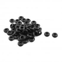50 PCS Black 5.5mm x 11mm Rubber Wired Grommets Gasket Ring Cable Protector