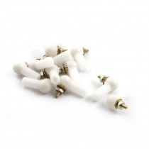 12Pcs RC Car Spare Parts Rod Ends Standoff Brass Ball Link 2.5x2x17mm White
