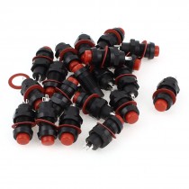20 x DS-211 2Pins Momentary SPST Push Button Switch Red AC 125V 2A