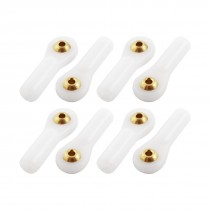 8Pcs 2X27X3mm Rod End Metal Ball Head Buckle Joints White for RC Climbing Car