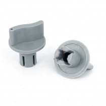 2PCS Gray Plastic Rotatable Knob Grip for Universal Changeover Switch