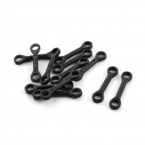 12Pcs Black Plastic Two Ended Linkage Buckles Joint 5x23x30mm for RC Helicopter