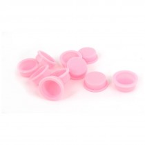 10 Pcs Silicone Waterproof Cover Guard Protector Pink for 13mm Dia Head Switch