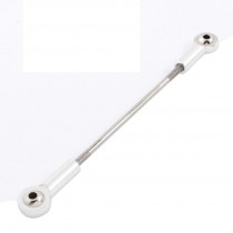 RC Model Spare Parts Metal Double Ball Link Ends Push Rod 3x3x80mm Silver Tone