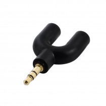U Designed 3.5mm Male to 2 Female Stereo Audio Plug Jack Convertor Black