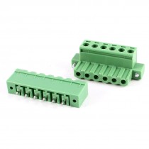 Green 6pin 5 08mm Spacing PCB Screw Terminal Block Connector 300V 10A AWG24 12