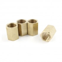 4pcs 1 4PT Female Thread Hex Straight Pneumatic Connector Joint Adapter