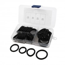 35 x Flexible Black Rubber Seal O Ring Gasket Assortment 4mm Thickness 4 Size