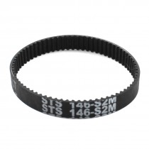 S2M-146 73 Teeth 6mm Width Black Rubber Cogged Industrial Timing Belt