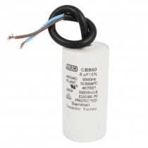 AC 450V CBB60 8uF 50/60Hz Washing Machine Polypropylene Film Motor Capacitor