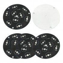 5PCS 10cm Dia Plate Aluminum PCB Circuit Board for 9 x 1W/3W LEDs in Series