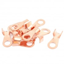 10Pcs 60A Open Copper Battery Crimp Terminal Wire Lugs 9mm Ring for 5/16 Stud