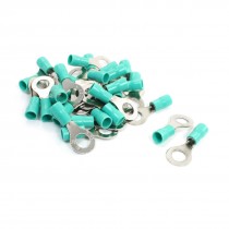 30PCS RV5.5-8 Green PVC Sleeve Pre Insulated Ring Terminals Connector AWG12-10