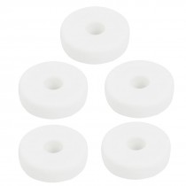 21.6mm OD 6mm High White Ceramic Insulation Protection Washer 5 Pcs