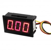 YB27 Panel Mount 3-Wired Red LED Digit Display Voltmeter DC 0-10V