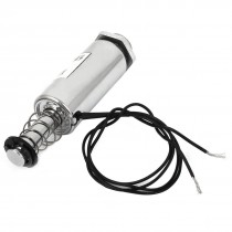 DC 24V 16mm Pull Type Tubular Solenoid Electromagnet w Spring Return