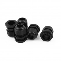 5 Pieces 9mm-16mm Cable Gland Plastic Fastener Connectors PG21 Black Replacement