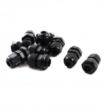 Nylon Waterproof 3.5-6mm Dia Cable Glands Connector Joints PG7 10Pcs